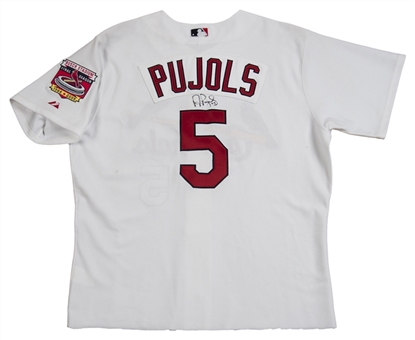 2005 Albert Pujols Game Used and Signed St. Louis Cardinals Home Jersey (PSA/DNA)